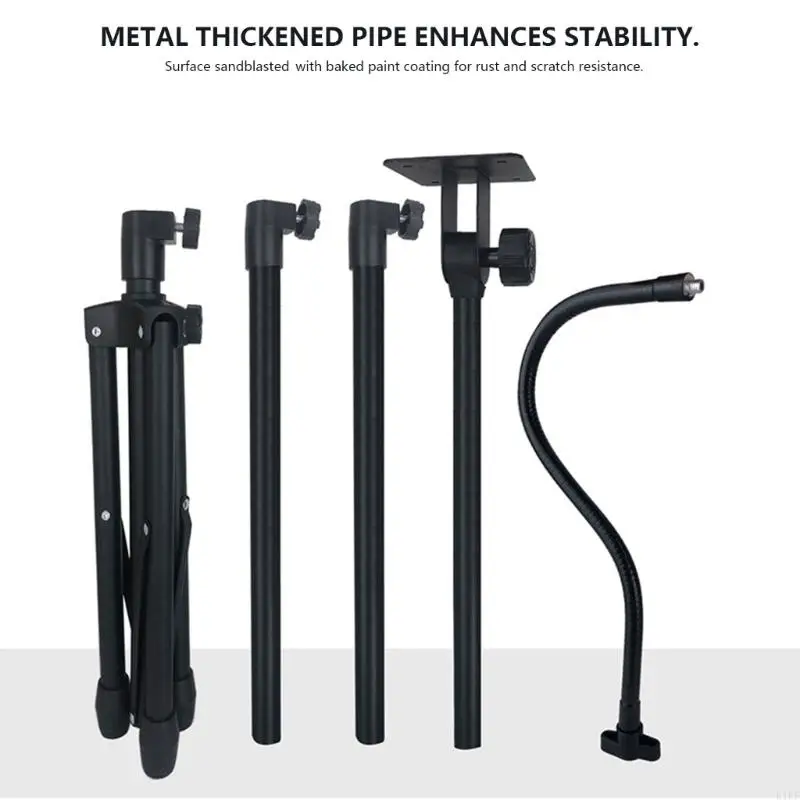 Soporte para proyectores 23-63 pulgadas, altura ajustable, bandeja 14,9x11,2, soporte para ordenador portátil K1KF - imagen 2