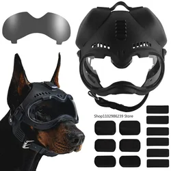 Casco protector táctico con gafas para perro K9 M/L