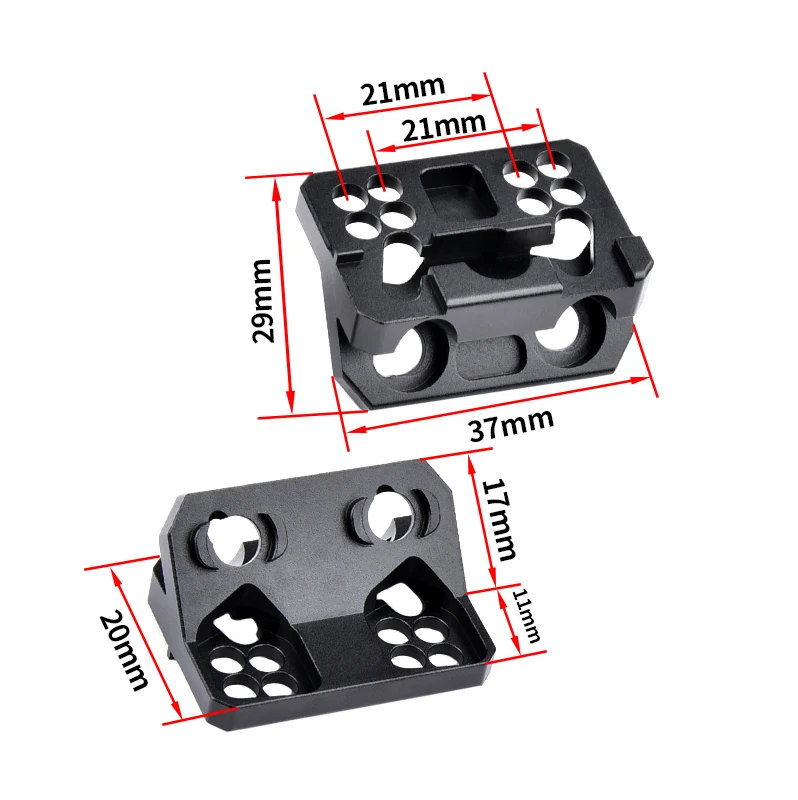 Linterna Airsoft Wadsn M300 M600, Base compensada de 45 grados, soporte de luz de explorador de Metal Thorntai para MLOK Keymod 20MM Picatinny - imagen 3