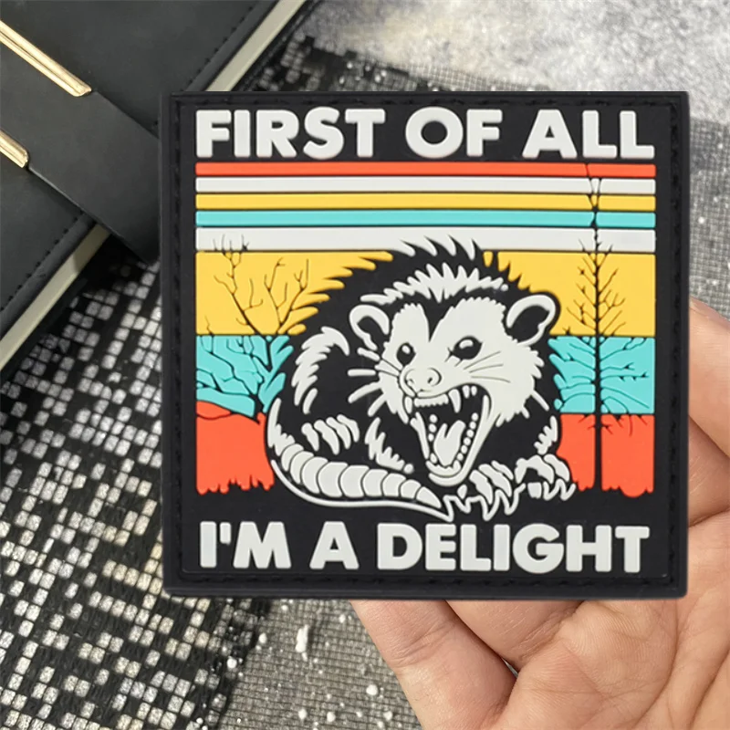 Parche táctico luminoso de ratón gruñón, pegatinas para brazalete militar del primer de todos los I M A DELIGHT, insignia de moral, accesorios para mochila - imagen 4