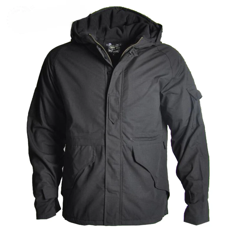 Chaqueta de camuflaje para deportes al aire libre, chaqueta de caza táctica impermeable con capucha, cortavientos de invierno - imagen 2