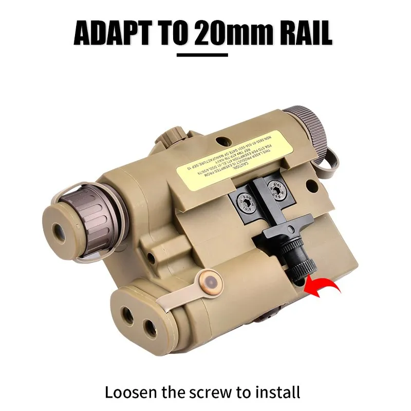 Airsoft táctico UHP AN PEQ-15 LA5C, punto rojo, verde, azul, indicador de versión IR, luz LED de explorador de armas, apto para láser de caza de riel de 20MM - imagen 4