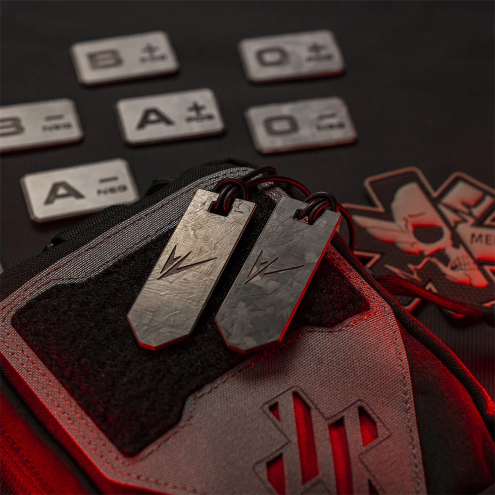 Carbon Fiber Pull Handle Patch Black Label Series for Tactical Backpack Functional EDC DIY Bag Accessory Decor