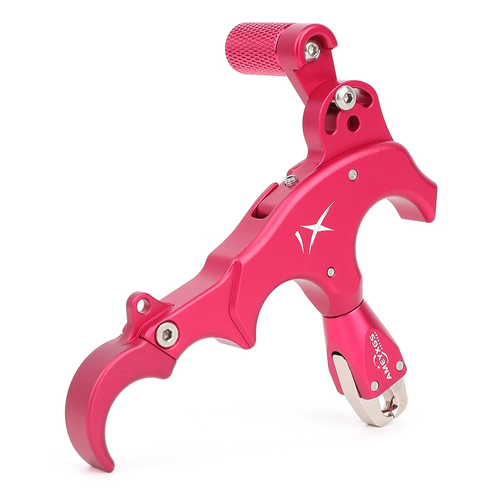 Disparador arco compuesto gatillo pulgar negro rojo azul - imagen 4