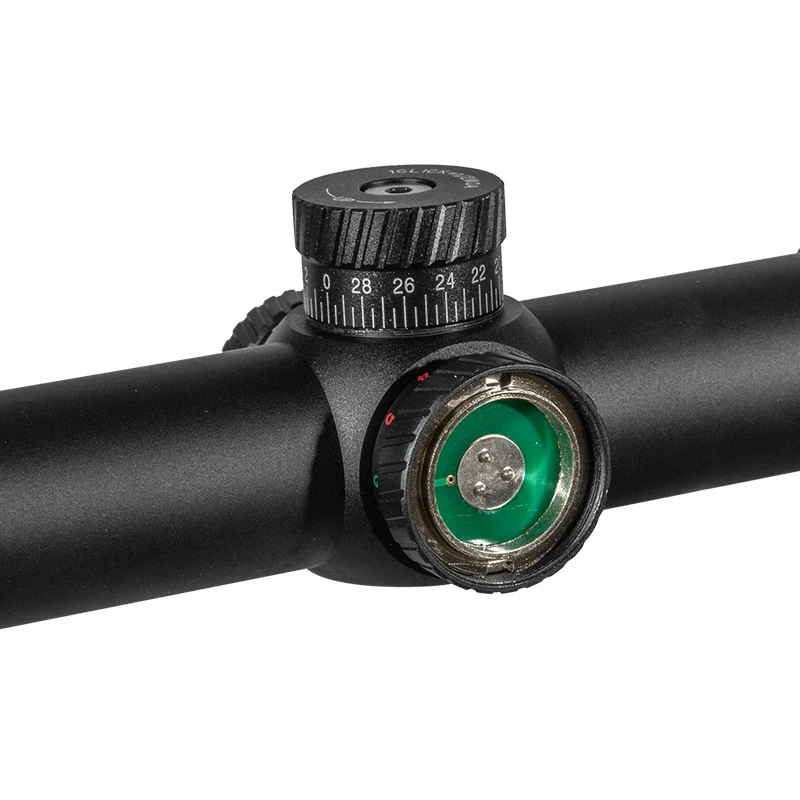 DIANA-mira óptica táctica para Rifle de caza, 1-5X24, con torreta cruzada iluminada en rojo y verde, alcance de bloqueo, espejo Airsoft - imagen 4