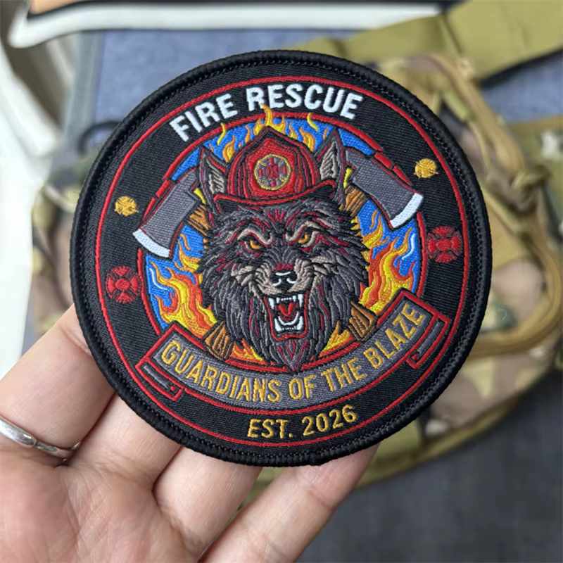 Parche táctico bordado rescate – insignia militar con Velcro - imagen 2