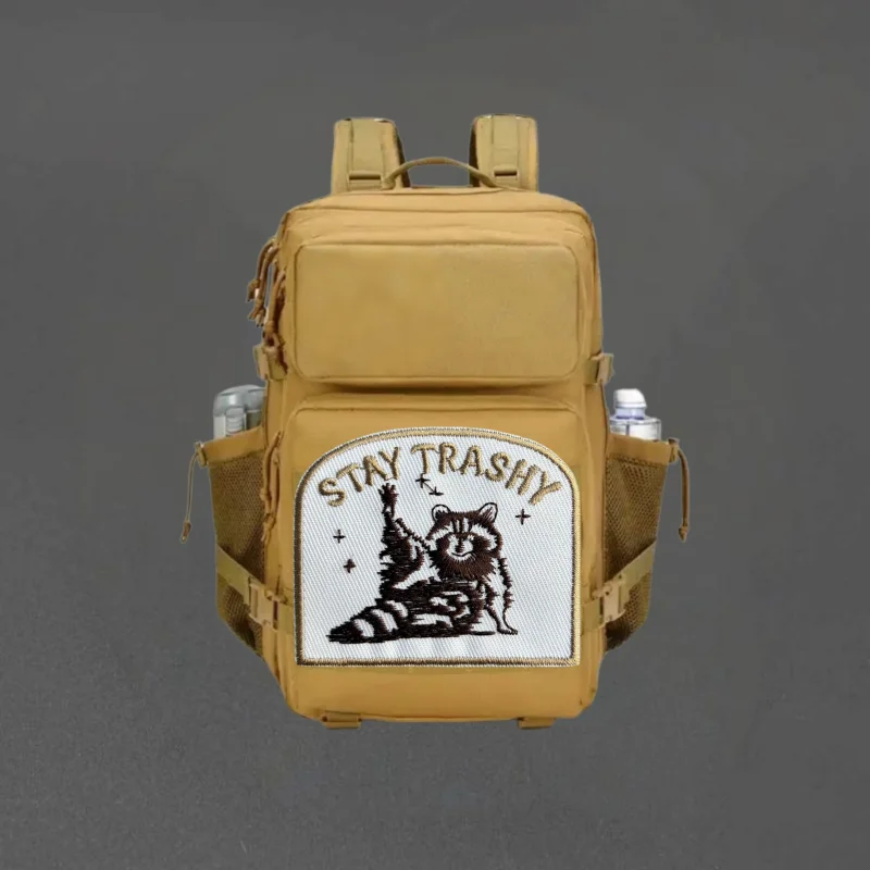 Parche bordado Stay Trashy, chaleco táctico, sombreros con gancho y bucle, insignia de moral, mochila, pegatinas decorativas, parches para brazalete para ropa