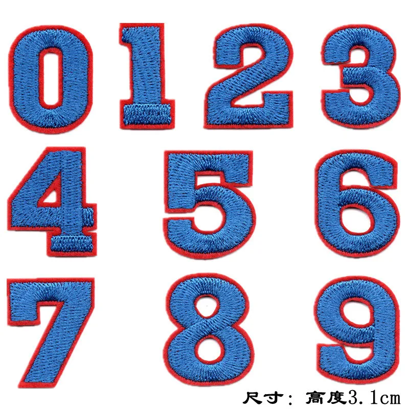 Parches bordados con números coloridos 0-9 para ropa, sombrero DIY, Jersey, zapatos, planchado, decorar, parches para planchar para ropa, insignia para coser - imagen 3