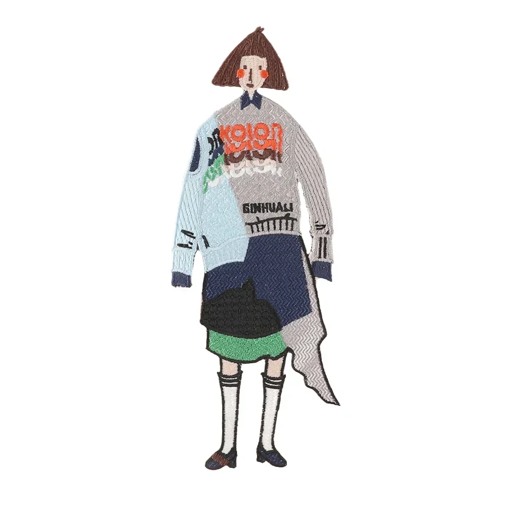 Parche grande de personaje de dibujos animados para ropa, chaqueta, apliques de tela, parches para coser, decoración de tela, parche bordado soluble en agua - imagen 4