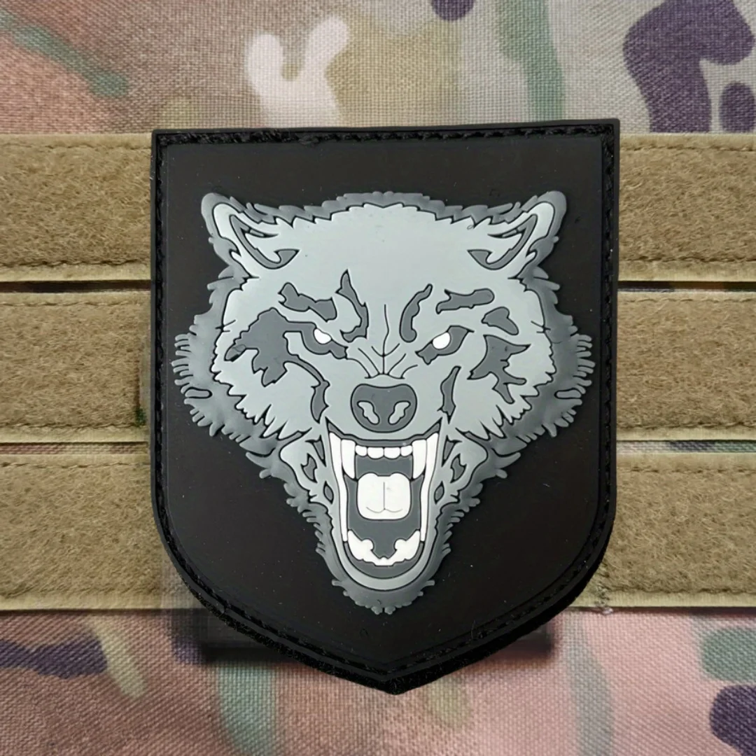 Parche táctico Wolf Morale, parches de gancho y bucle de PVC 3D para ropa, pegatina decorativa para mochila al aire libre - imagen 5