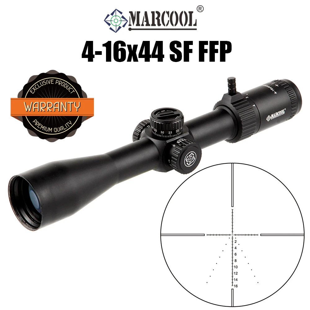 MARCOOL 4-16X44 FFP mira telescópica medición precisa de distancia media y larga distancia caza o francotirador táctico uso óptica