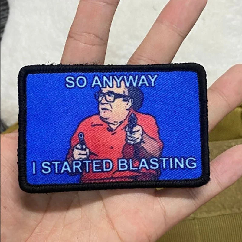So Anyway I Started Blasting Badge Serie de TV Parche con estampado de personajes Gancho y bucle Ropa Mochila Accesorios de embalaje - imagen 3