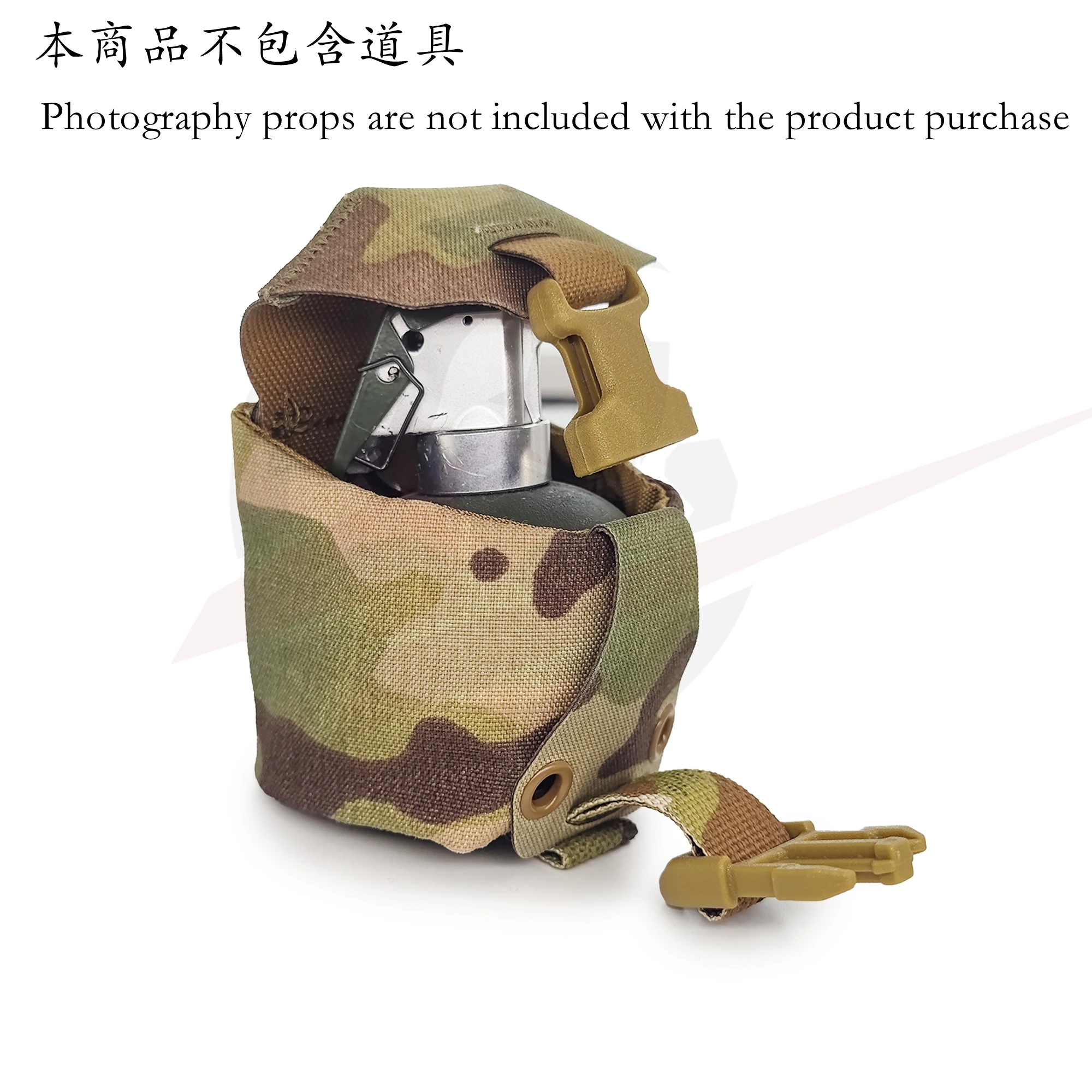 Bolsa táctica Single Frag Grenad, equipo de combate de Paintball Airsoft, bolsa de pulsera Molle con placa en T, soporte de placa de expansión - imagen 5