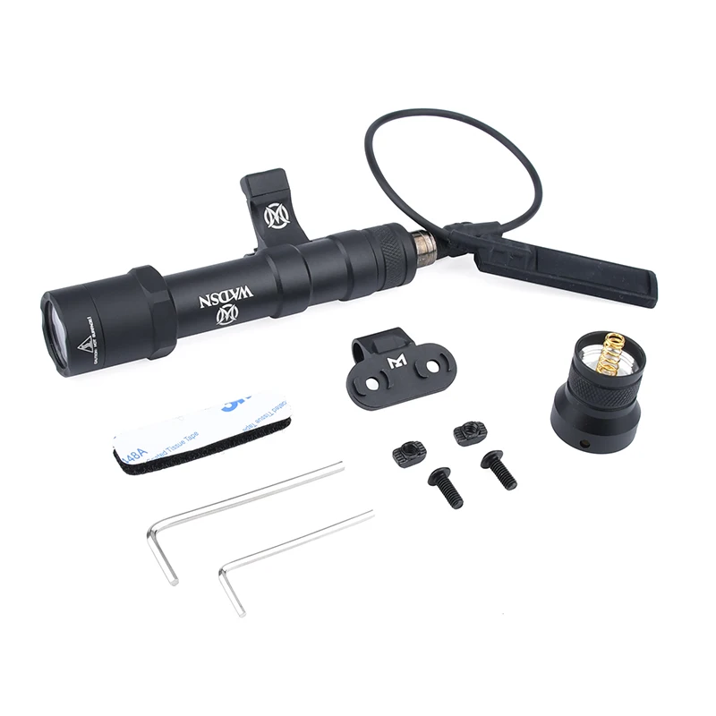 WADSN linterna táctica M640 M640B, luz Airsoft M640b, Base de Metal para Rifle, arma de caza, foco compatible con m-lok Keymod, Riel de 20mm - imagen 4