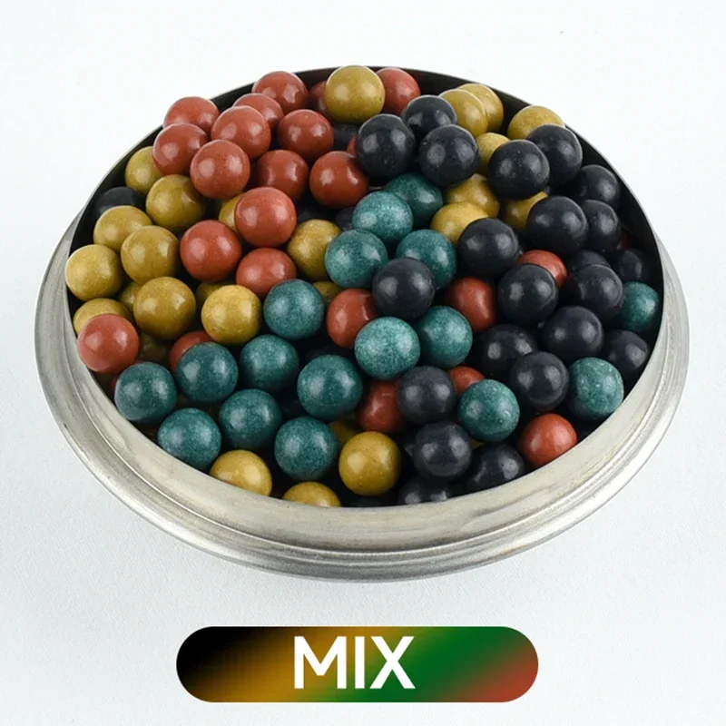 Tirachinas de bola de barro de seguridad, 100 piezas, Multicolor, 8MM, Bola de cerámica Ultra dura, tirachinas de caza al aire libre, especial Natural - imagen 3