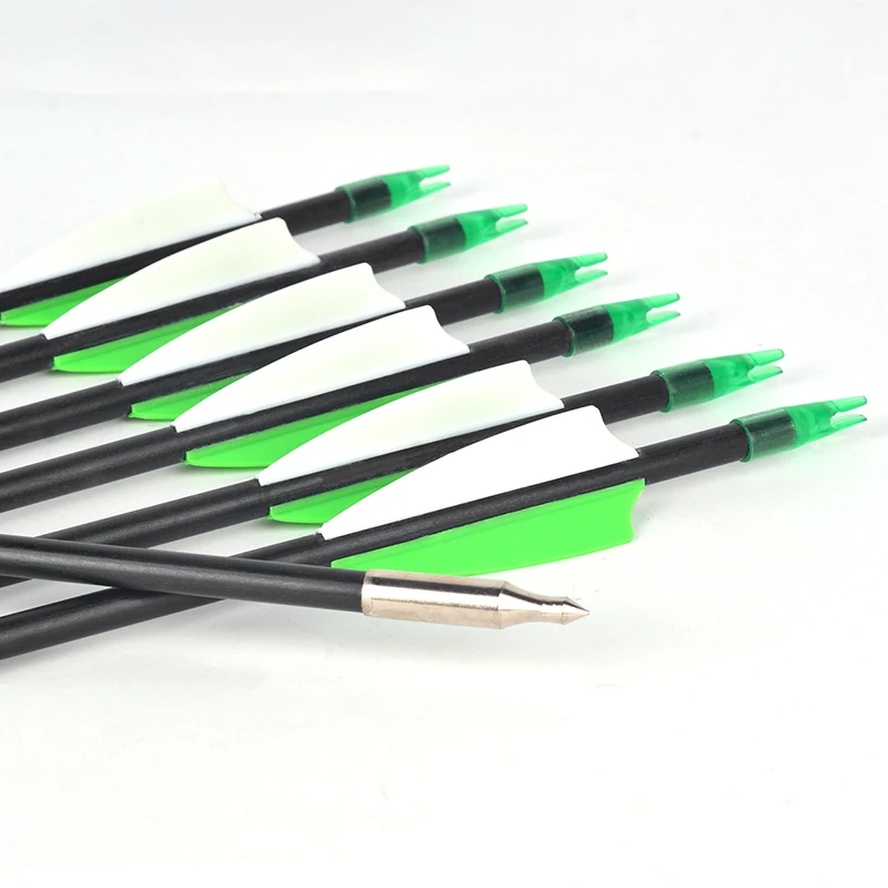 Linkboy-Flecha de fibra de vidrio de 30 pulgadas para tiro con arco recurvo, columna vertebral, 700 de diámetro, 7mm, recto, tiro con arco, caza - imagen 4