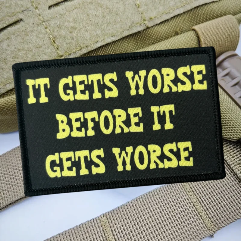 Parche con estampado táctico de gancho y bucle, insignia de moral, pegatinas para mochila, parches para brazalete para ropa - imagen 4