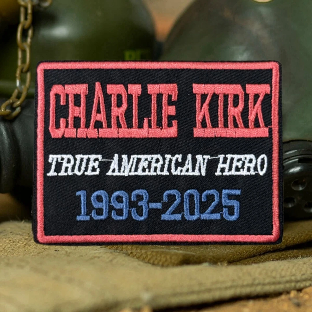 Parches de gancho y bucle bordados de héroe americano "Charlie Kirk" para ropa insignia de moral táctica pegatina para mochila del ejército militar - imagen 5