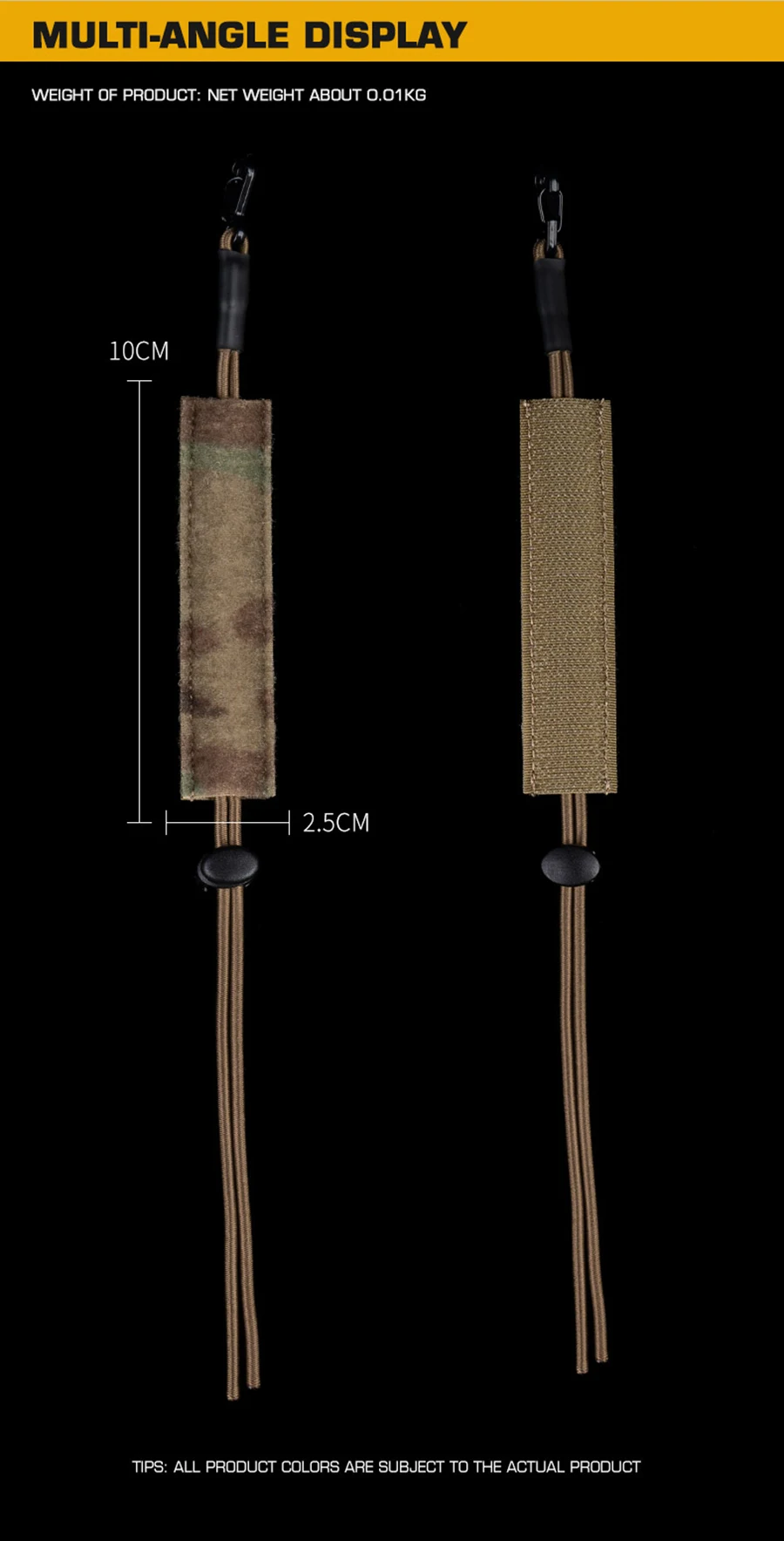 Comparativa de colores disponibles del cordón NVG V4