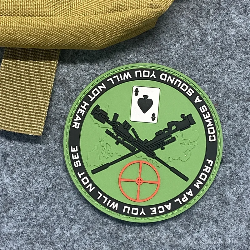 Parche de advertencia de PVC 3D para Drones, pegatinas de zona, insignia de moral táctica militar, gancho y bucle, brazalete, parches de mochila - imagen 4