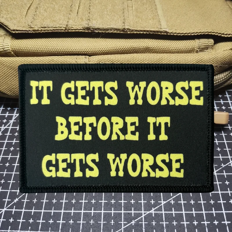 Parche con estampado táctico de gancho y bucle, insignia de moral, pegatinas para mochila, parches para brazalete para ropa - imagen 5