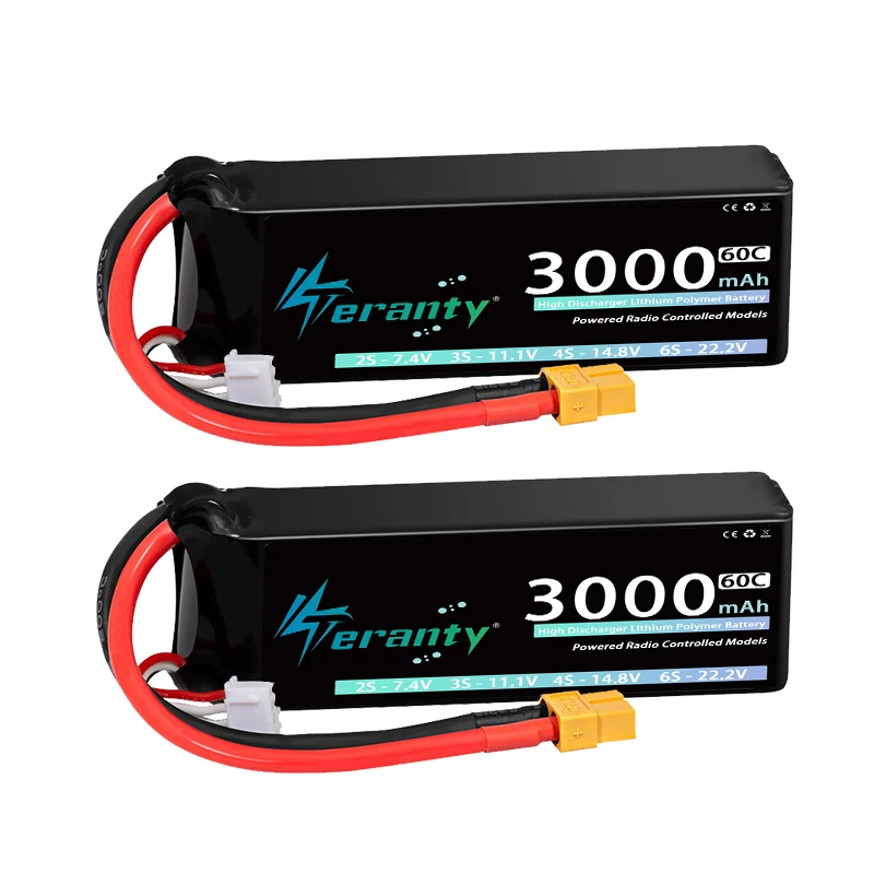 2pcs 11.1V 3000 XT60