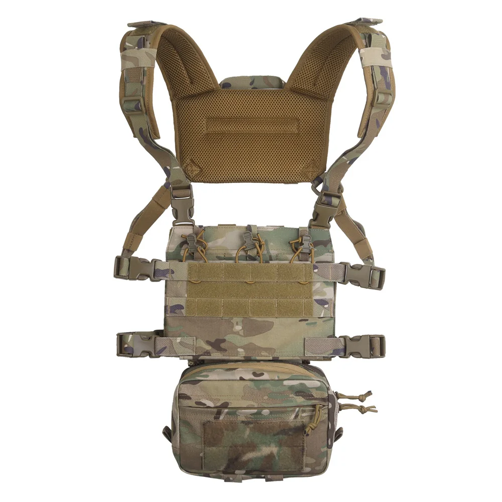 Plataforma de pecho táctica de asalto serie R, hebilla de liberación rápida de 6 Mag, Compatible con MOLLE, compatible con placas de 10x12 para entrenamiento Airsoft - imagen 4