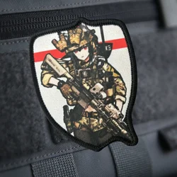 Parche táctico MOLLE moral militar chica anime pistola