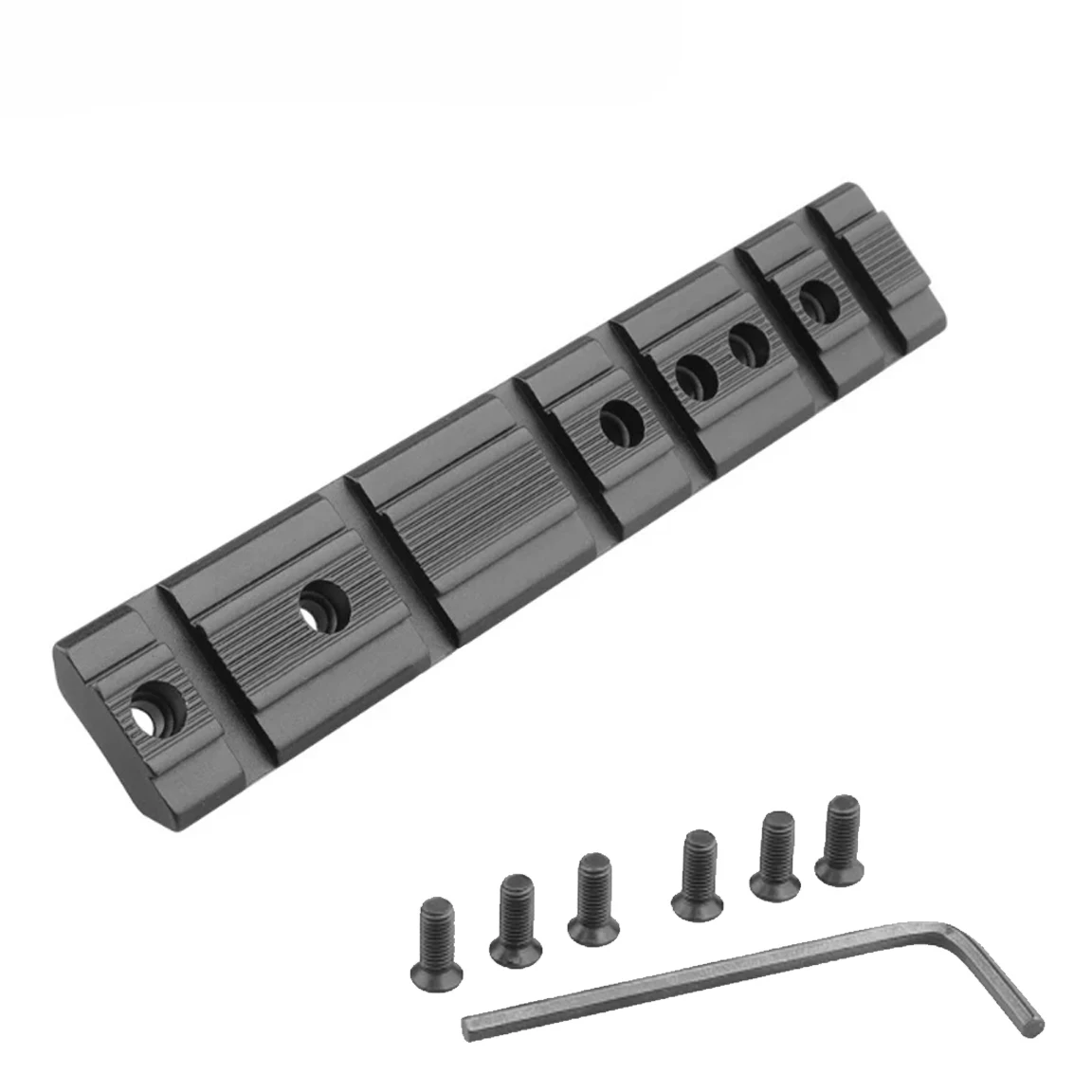 Convertidor de 11mm a 20mm, montaje en riel Picatinny, adaptador de Base de alcance de aluminio, montaje de alcance PicatinnyRail, adaptador de riel de Base curva Plnae - imagen 2