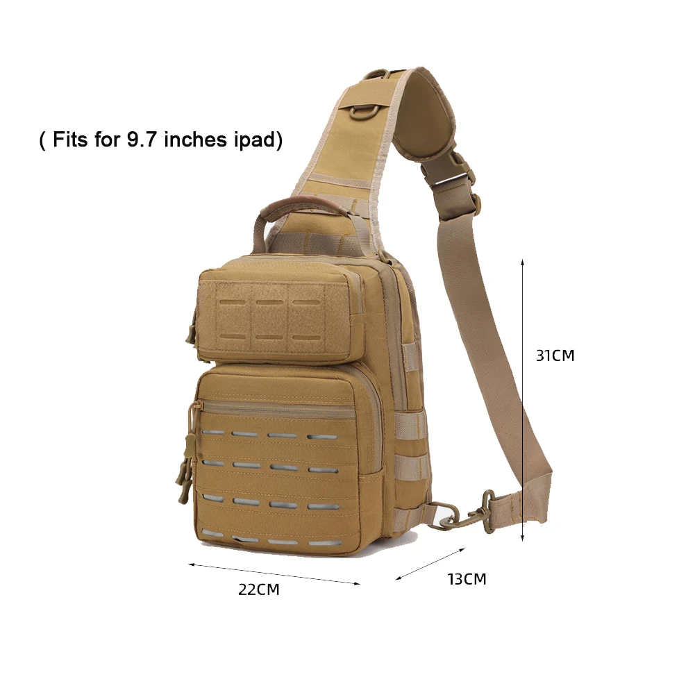 Mochila para deportes al aire libre, mochila de hombro Molle, rango de asalto, mochila de pecho para ciclismo, senderismo, Camping y senderismo - imagen 4