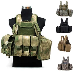 Chaleco táctico ATACS FG MOLLE con triple portacargadores – Airsoft y combate