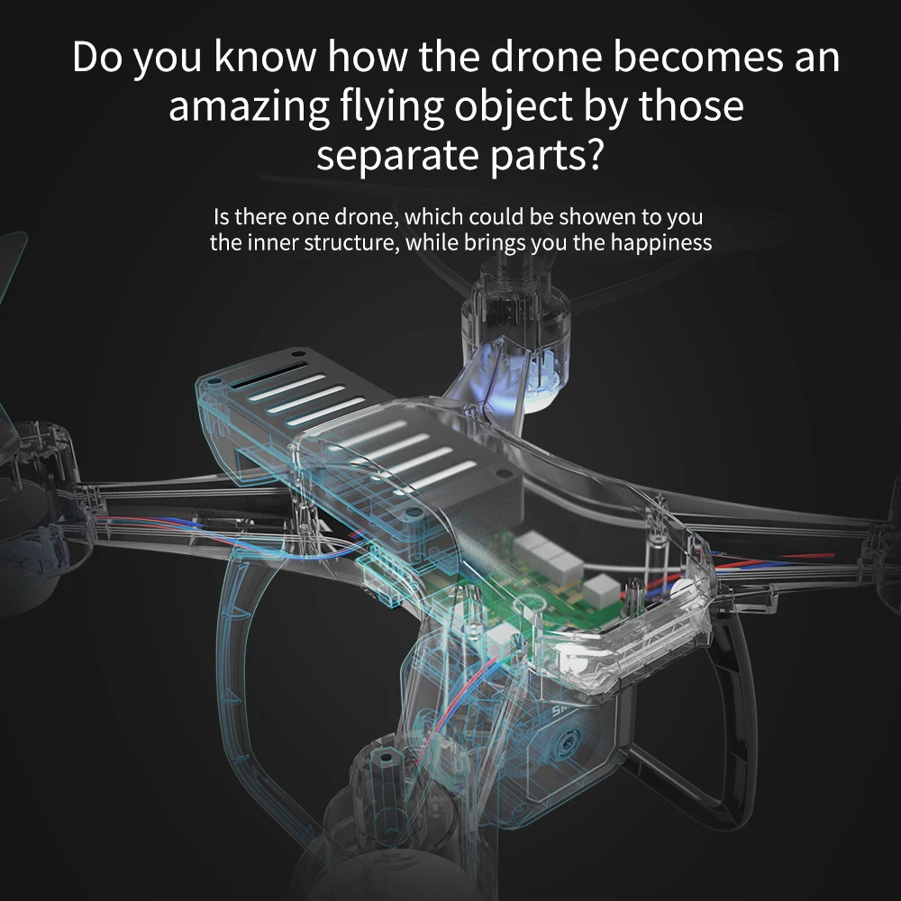 JJRC-Dron H108 avanzado para niños, Drone de bricolaje, rollo de 360 °, de una tecla despegue y aterrizaje, giro de vuelo, 4-rotor, 4K, cámara Dual, Video, juguetes para niños - imagen 3