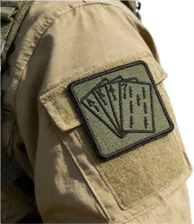 Parche velcro táctico AK-47 diseño cartas póker – Militar