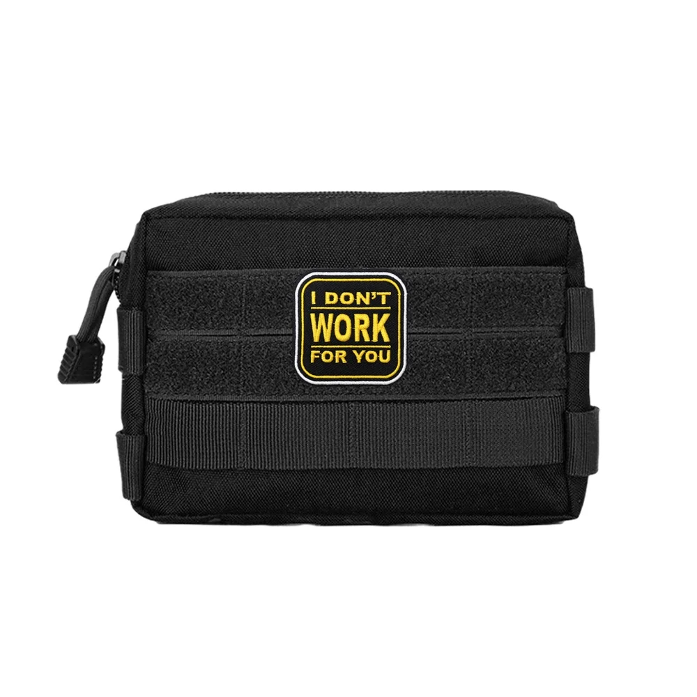 No te preocupes por ti parche táctico cita divertida Meme Velcros insignia militar gancho bucle sujetador para mochila DIY Jeans Cap - imagen 4