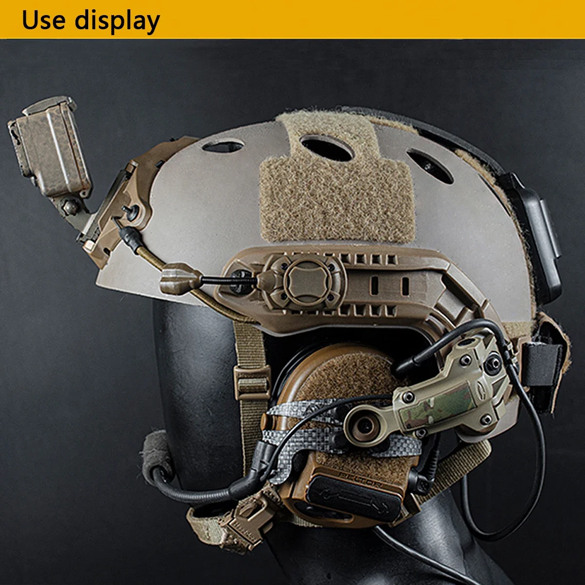 Luz táctica para casco Airsoft MPLS, linterna de Princeton Softair, linterna LED de punto rojo IR Tec Mpls, lámpara para casco de 3 LED - imagen 5