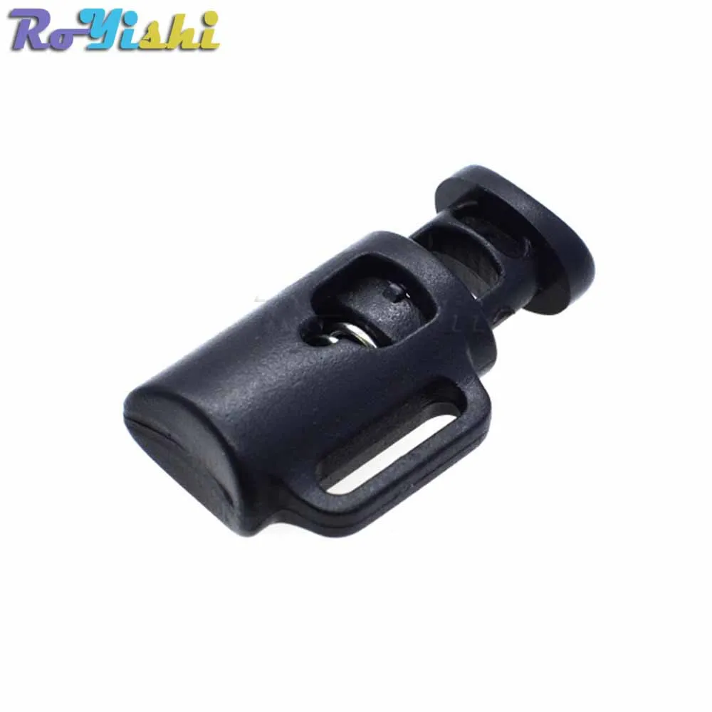 10 unids/pack hervidor ovalado cerraduras de cordón de plástico tapón de palanca Clip de palanca negro para bolsas tamaño: 28mm * 15,5mm * 9mm - imagen 3