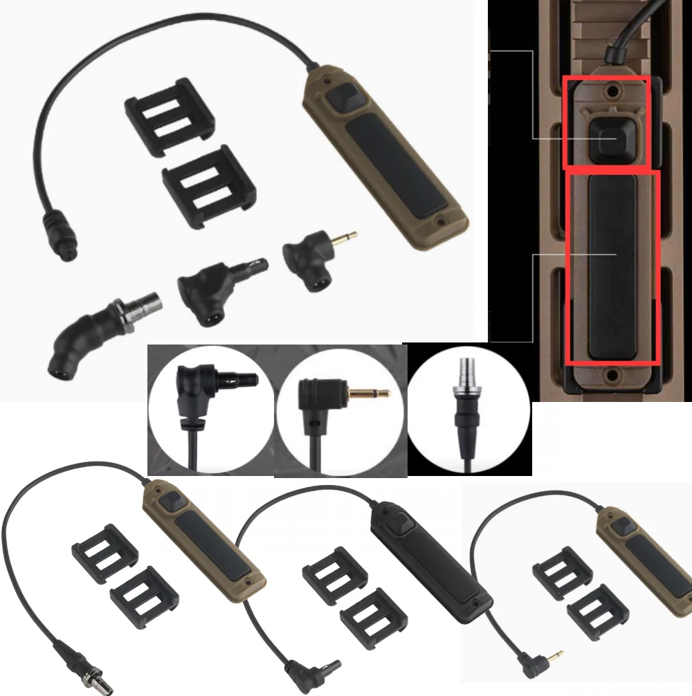 Interruptor táctico doble PEQ15 MAWL para láser crane Airsoft