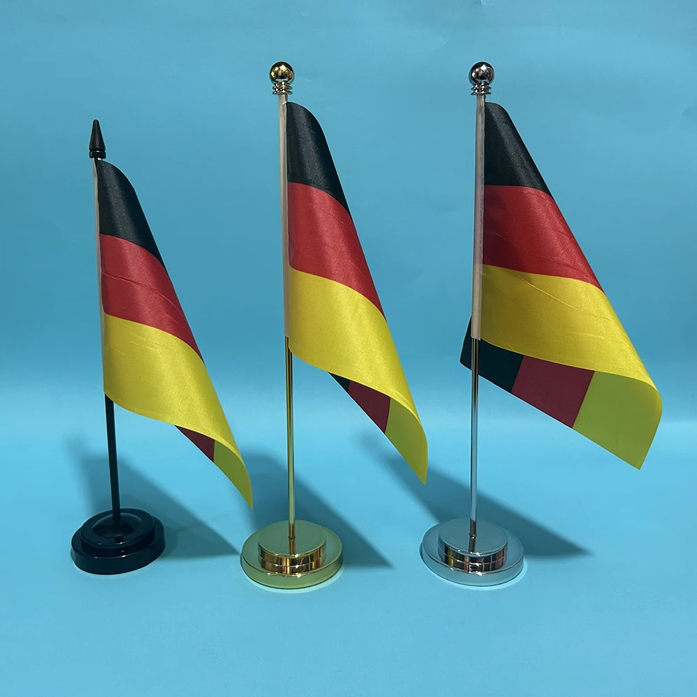 Bandera de escritorio de oficina bandera de Alemania 14x21cm poliéster decoración de mesa de Alemania Banner adornos de escritorio banderas - imagen 2