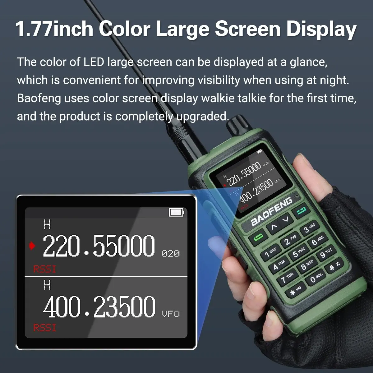Baofeng-walkie-talkie con frecuencia de copia inalámbrica, linterna de largo alcance, cargador tipo C, Radio Ham, UV 17 Pro, L, K5, 5R, 16 KM - imagen 5