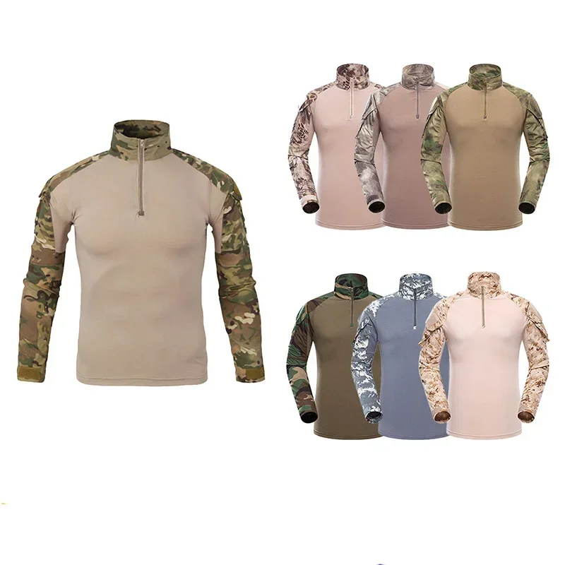 Krpptek-Camiseta de uniforme de combate militar verde G2, camisetas deportivas de carga de talla camuflaje, camisetas tácticas de Paintball Airsoft para senderismo - imagen 4