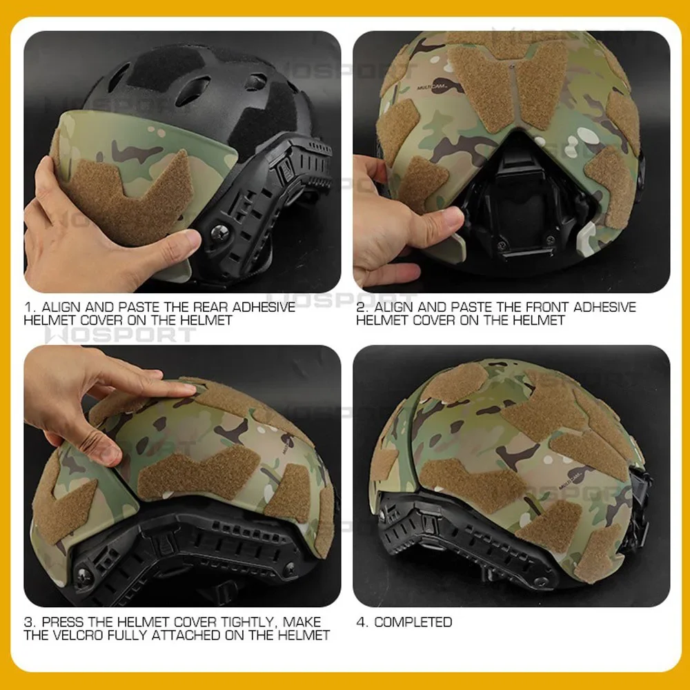 Casco táctico placa protectora gancho bucle montaje engrosado rápido SF Super alto corte casco escudo caza tiro Airsoft Gear - imagen 5
