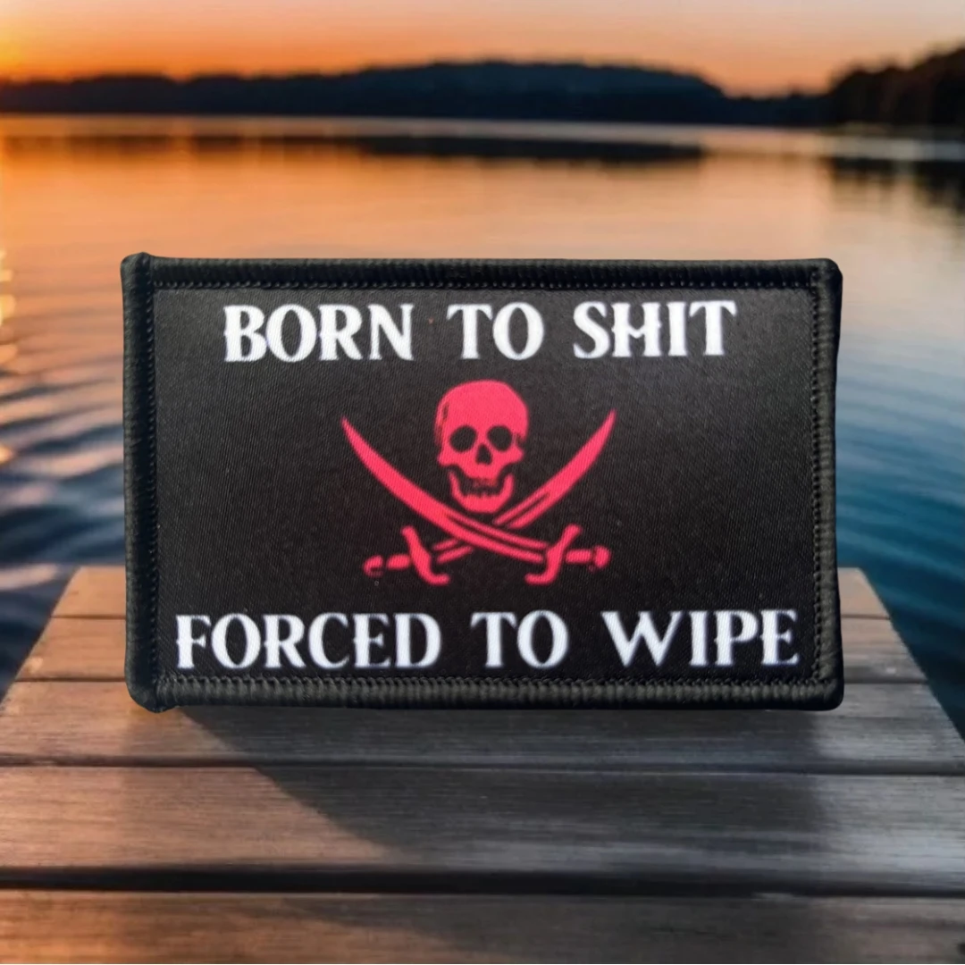 Parches de insignia de moral de esqueleto táctico forzado de limpiar, brazalete del ejército militar, pegatina de mochila con gancho y bucle impreso para ropa