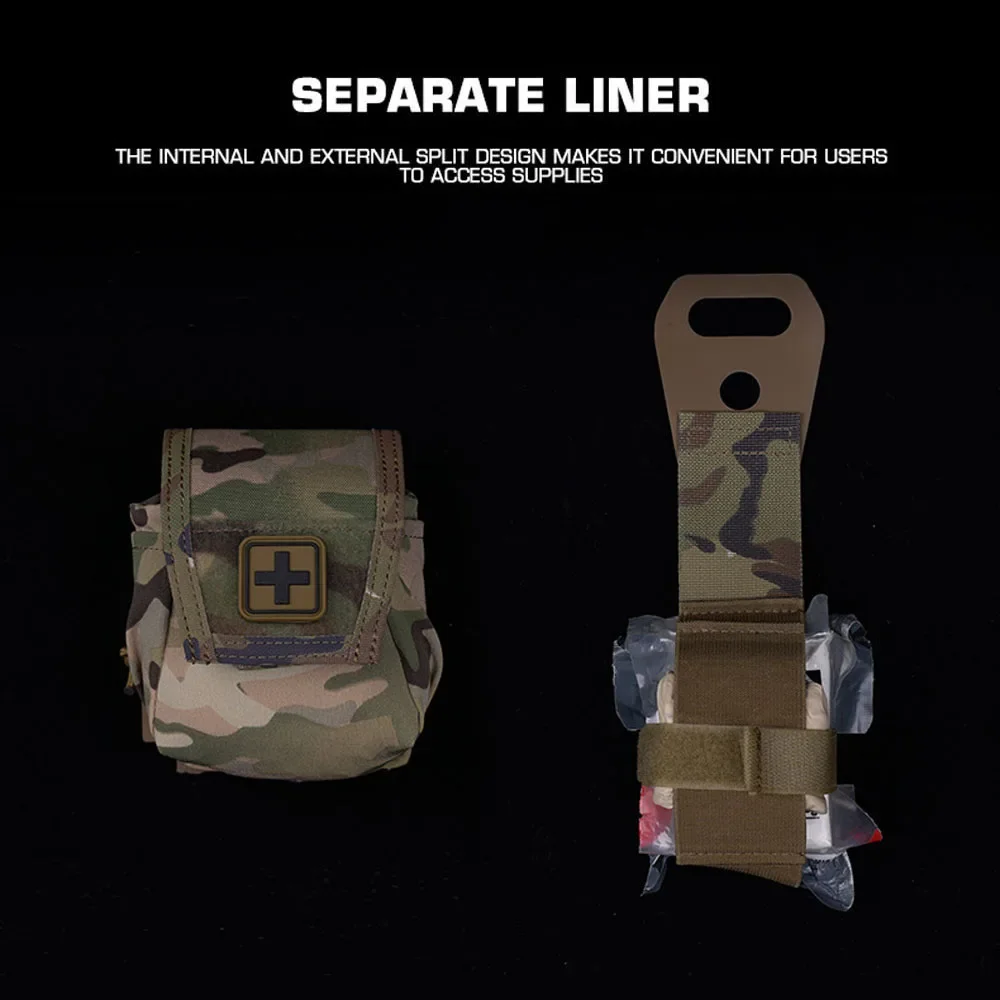 Bolsa táctica Molle, botiquines de primeros auxilios, forro separado, caza al aire libre, Camping, supervivencia, bolsa de herramientas médicas, equipo de juego CS de liberación rápida - imagen 3