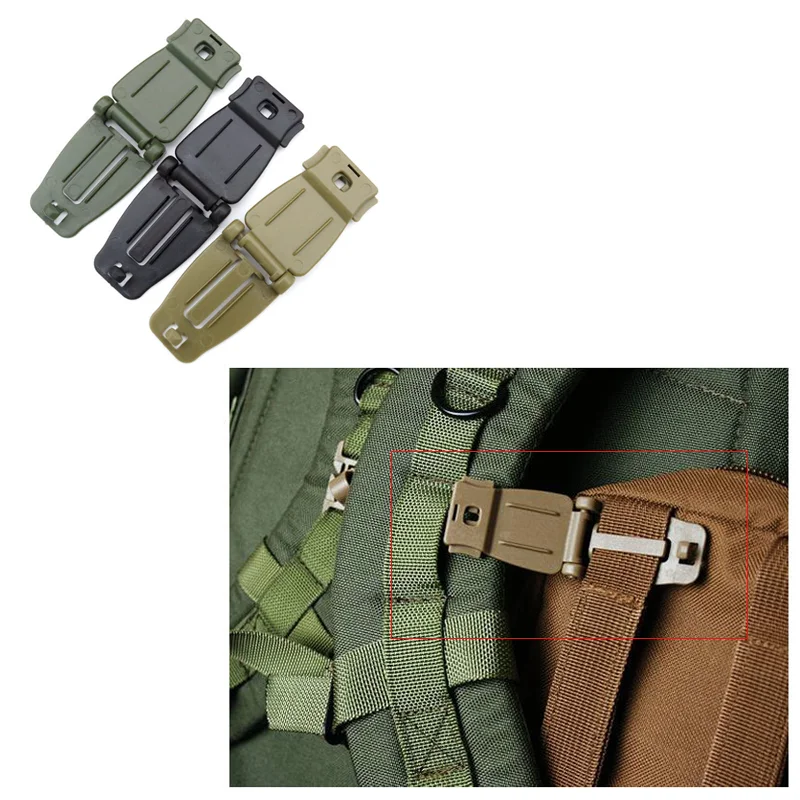 Hebilla de seguridad, accesorios tácticos para exteriores, mochila Molle, bolsa, correas, hebilla de conexión, Clip, hebilla colgante EDC - imagen 2