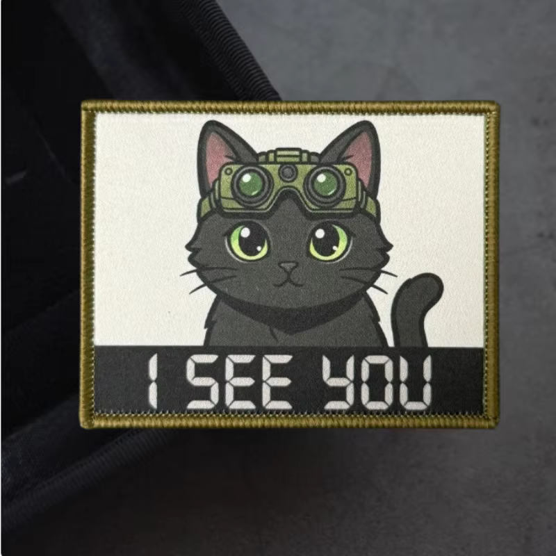 Parche táctico I SEE YOU para chaleco gatuno insignia moral con velcro - imagen 2
