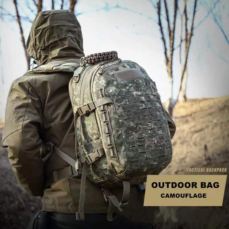 Mochila táctica militar para caza y senderismo, bolsa deportiva de gran espacio, 25L - imagen 3