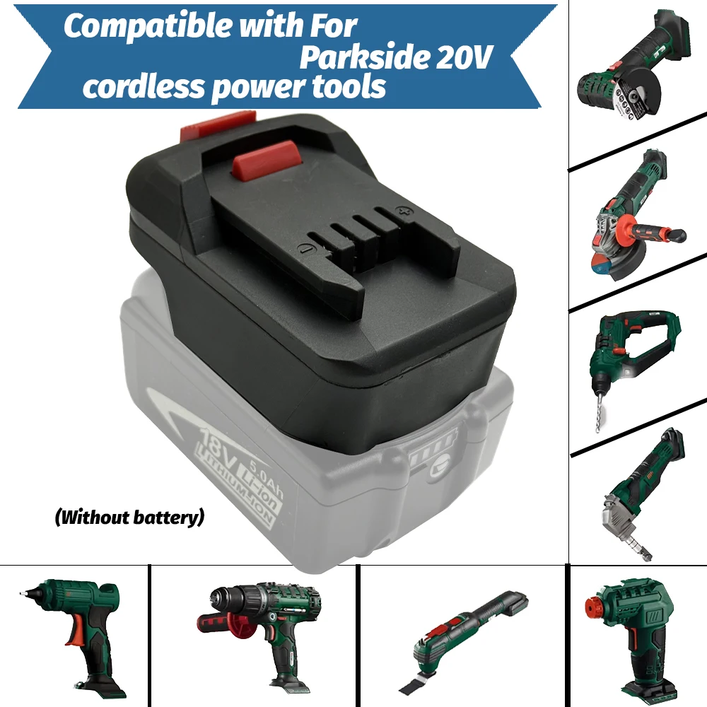 Convertidor adaptador de batería para batería de litio Bosch/Makita/Milwaukee/Dewalt de 18V a herramienta eléctrica de iones de litio Lidl Parkside X20V - imagen 5