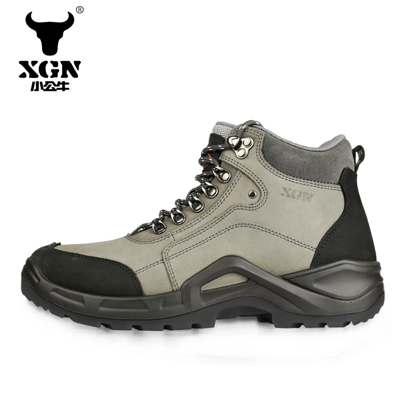 XGN-zapatos de senderismo al aire libre de piel de vaca para hombre, botas de caza impermeables, botas tácticas de viaje para combate en el desierto, zapatillas de trekking al tobillo - imagen 2