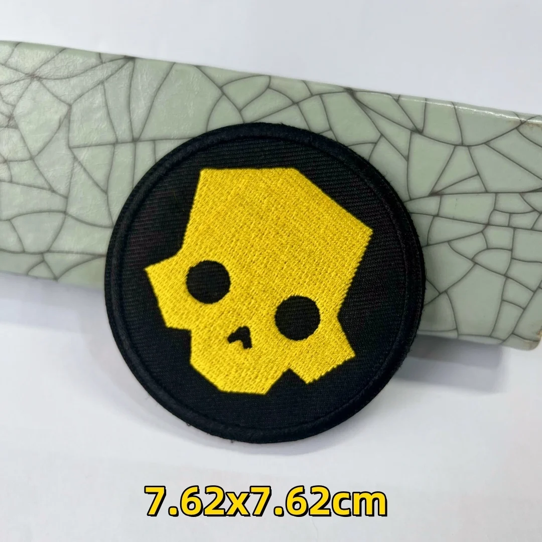 Parches de Velcro bordados de calavera Nevre para exteriores, insignia de moral táctica de Ucrania, pegatina de mochila de equipo - imagen 3