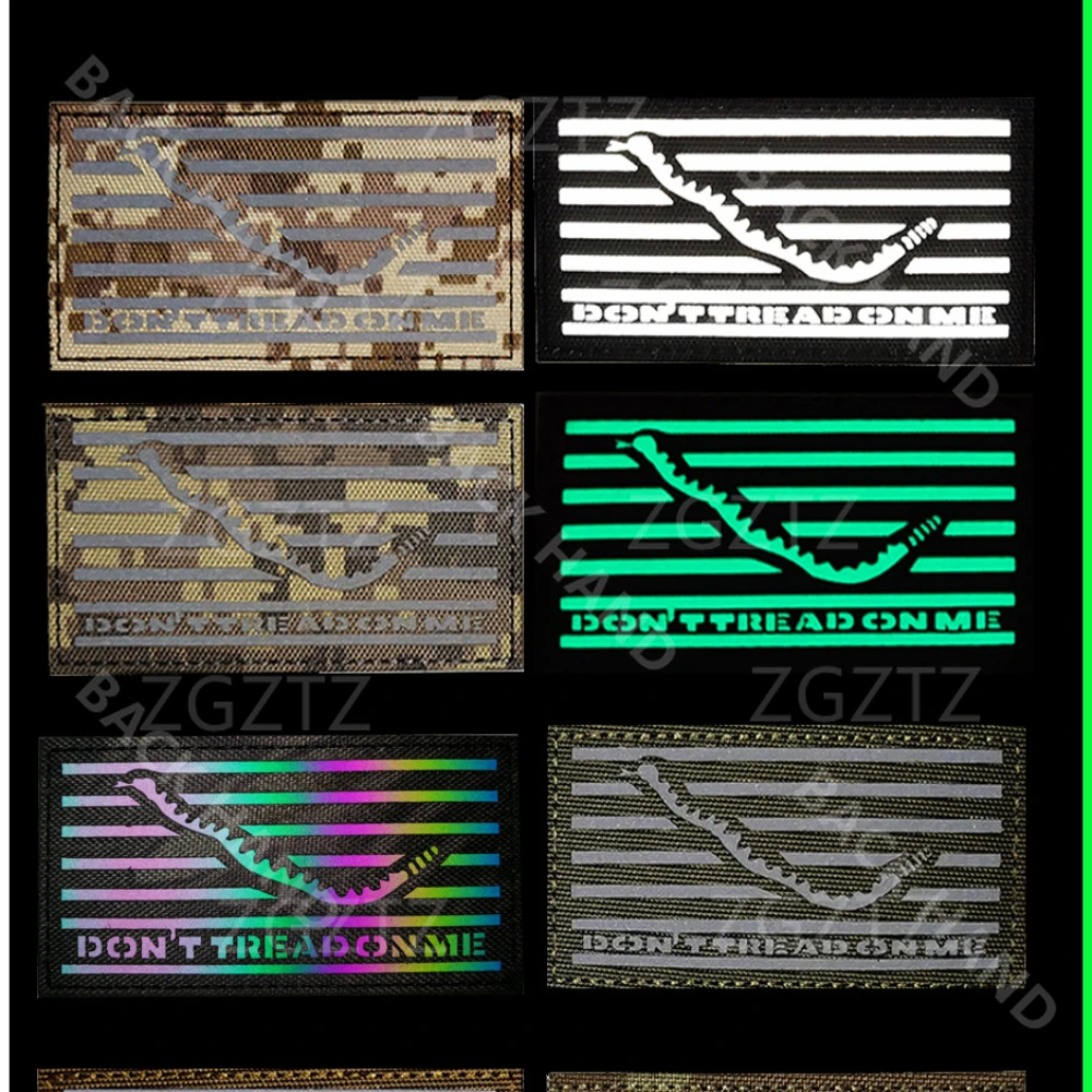 Insignia de parche de serpiente divertida, infrarrojo IR, No Tread On Me, No Step on Snek meme - imagen 4